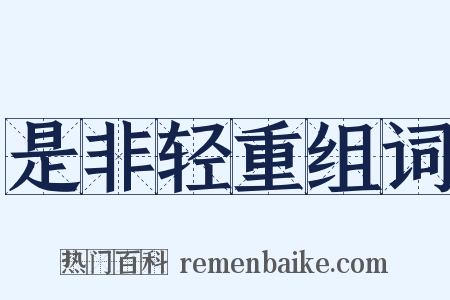 是非轻重组词是什么意思的图片
